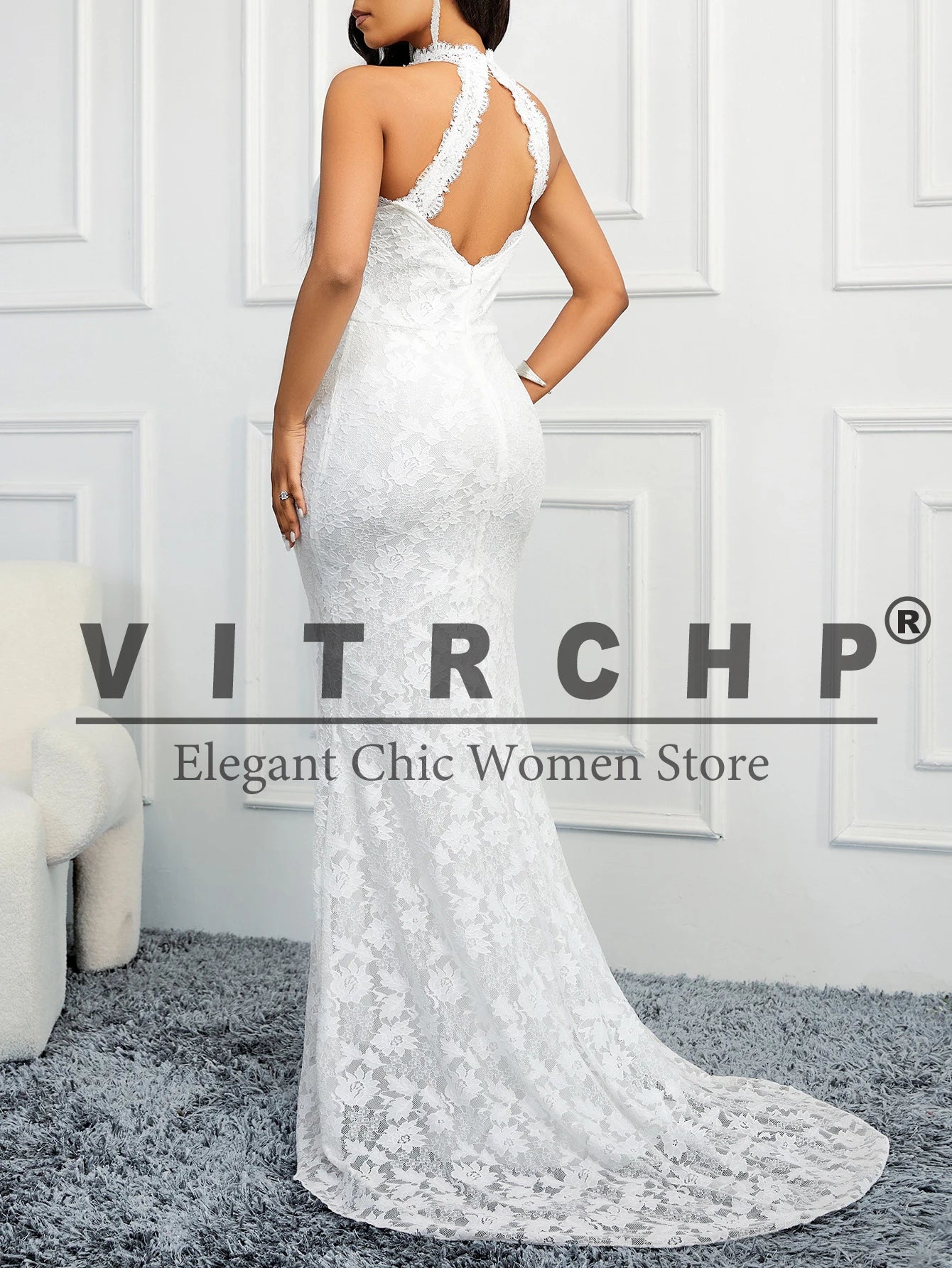 Luxury Wedding Dress Women  Mermaid Open Back V-Neck Lace Spaghetti Strap Bridal Gown Sweep Train Vestidos com rendas  colocadas com delicadez e a mão.