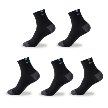 5 pares de meias de algodão tecido repiravel para homens, Descubra conforto e estilo.  Feito com carinho e qualidade para você.  Feito com carinho e qualidade para você.  Perfeito para seu dia.