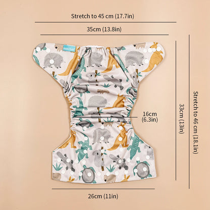 Fraldas de 3-15KG 3Pcs Set Pocket Diaper Suede Cloth Inner Washable&Reusable Absorbent Ecological Adjustable Baby Nappy Cover