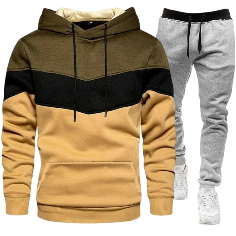 Conjunto  masculino com sweatshirt com capuz e calça. tudp com estilo e material de qualidade.