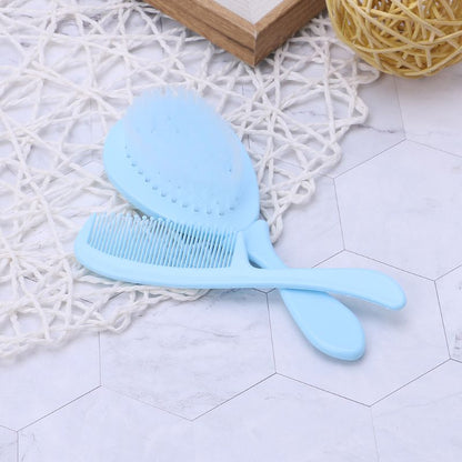 Conjunto  de cabelo para bebes  com 1 pente e uma escova.
