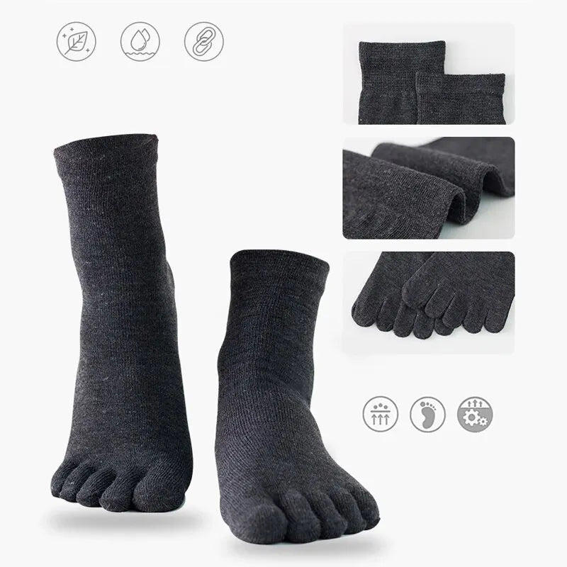 Men's Sweat Socks Toe Socks..Para homens  e jovens 4 Pairs
