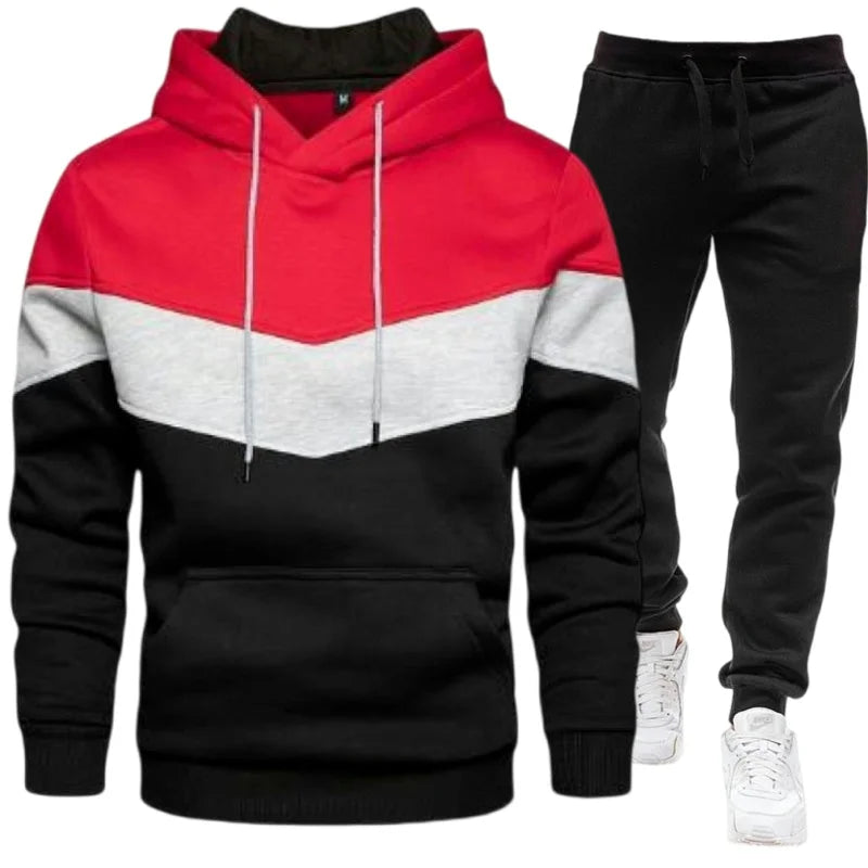 Conjunto  masculino com sweatshirt com capuz e calça. tudp com estilo e material de qualidade.