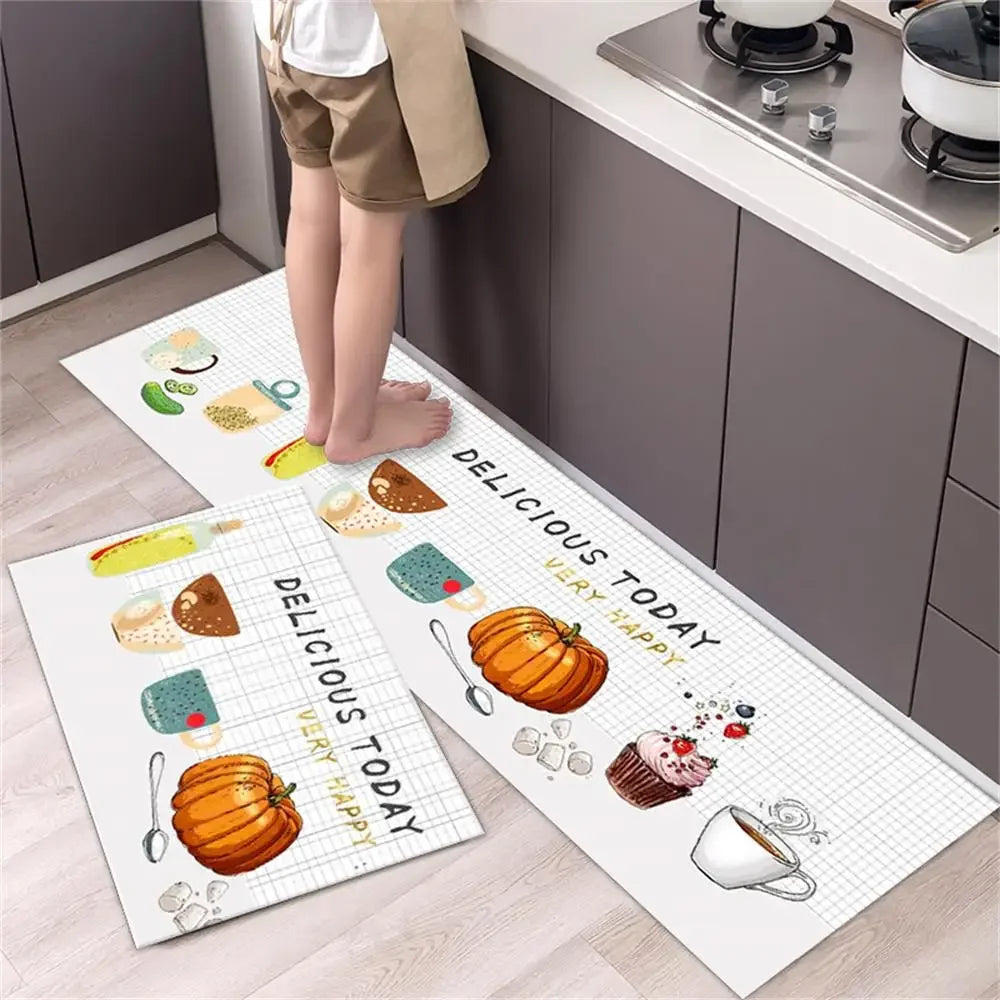 Kitchen Floor Mat Bedroom Living Room Long Bedside Area Rug Hallway Soft Washable Carpet Anti Slip Bathroom Entrance Doormat