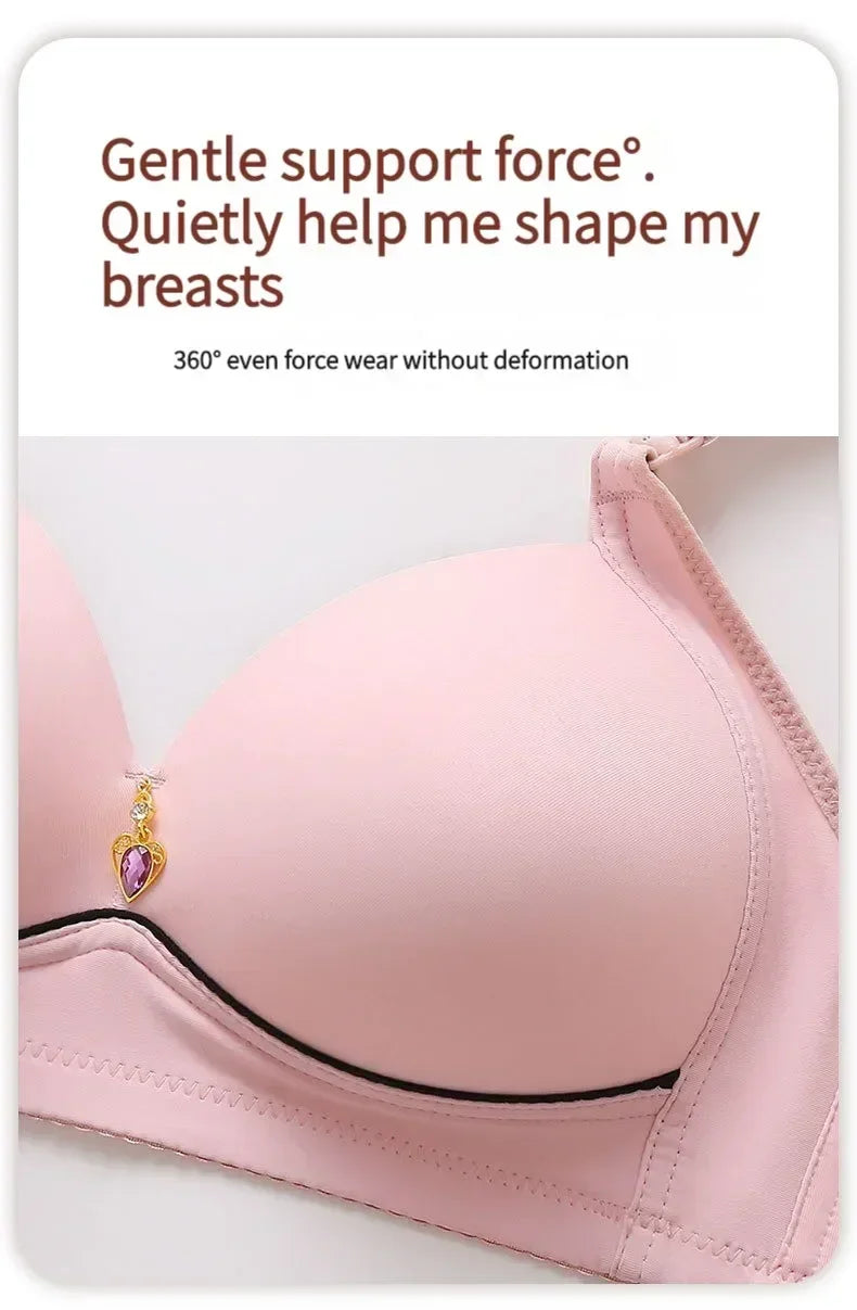 Sports Bra Bralette Sexy Large Size No Steel Ring Lingerie Push Up Breathable Women's Underwear Thin Cup Glossy Bras Mujer