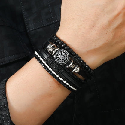 Pulseiras para homem e jovens elaboradas com materiais de alta qualidade conjunto de 4 pulseiras.. 