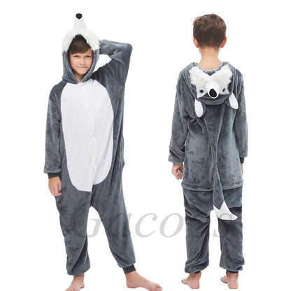 Kigurumi Dinosaur Unicorn Panda Onesie Hooded Pajamas New Kids Children Animal Jumpsuit Girls Boys Cosplay Costume Anime Pyjamas