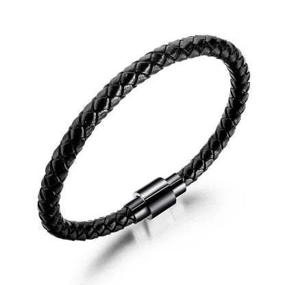 European and American Fashion Stainless Steel Star of David Multilayer Leather Braid Bracelet Mes Charm Amulet Jewelry