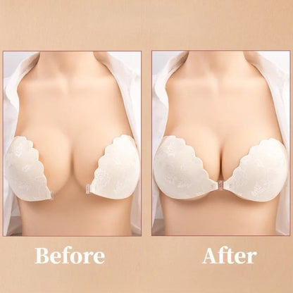 Sutiã push up adesivo com alças invisíveis para roupas sem costas Sutiã de silicone para mamilos Fita para mamilos sem alças reutilizável
