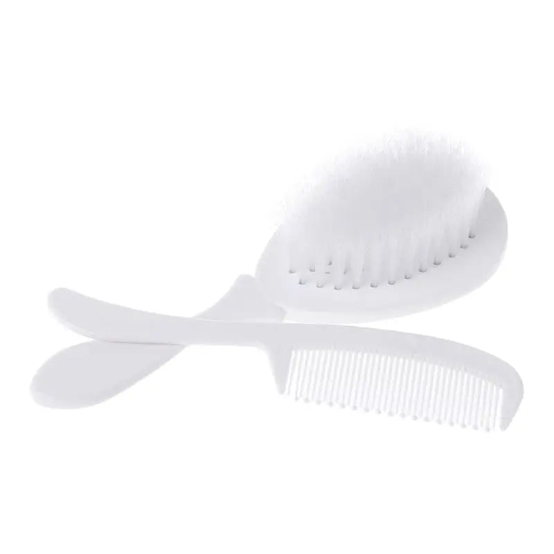 Conjunto  de cabelo para bebes  com 1 pente e uma escova.