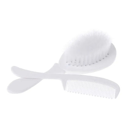 Conjunto  de cabelo para bebes  com 1 pente e uma escova.