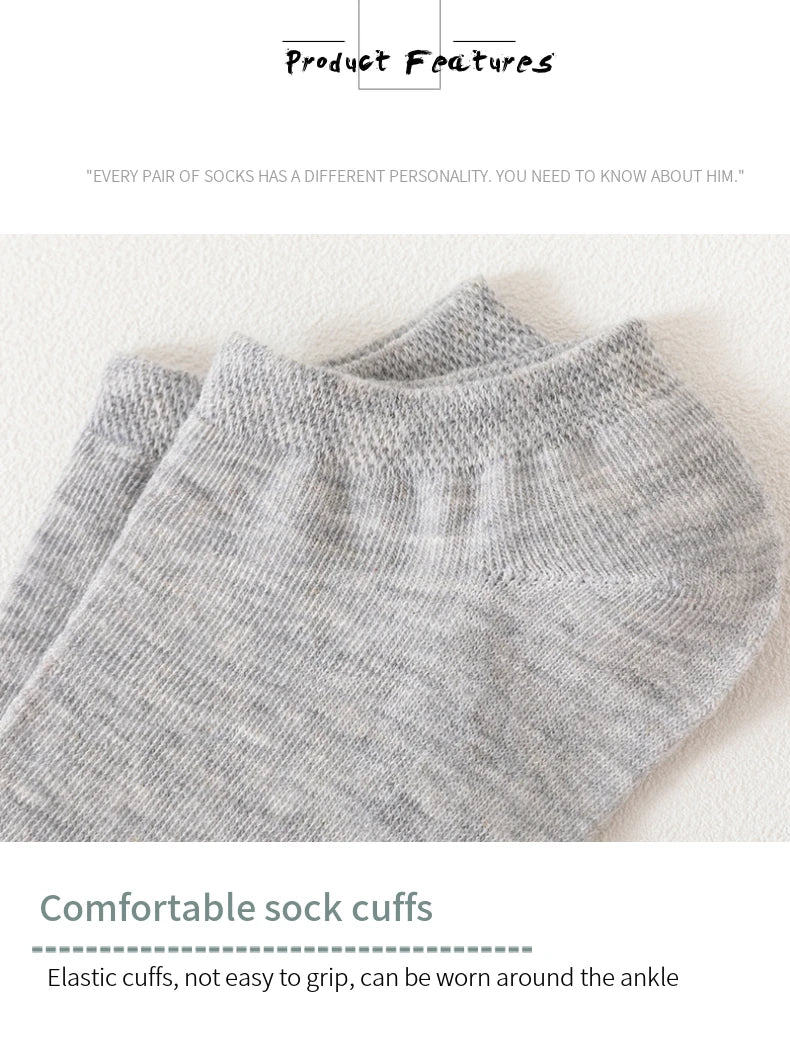10 Pairs of Colored Cotton WOMEN'S Short Socks, Ankle Breathable Mesh Sports Socks, Summer Casual Solid Color Boat Socks
