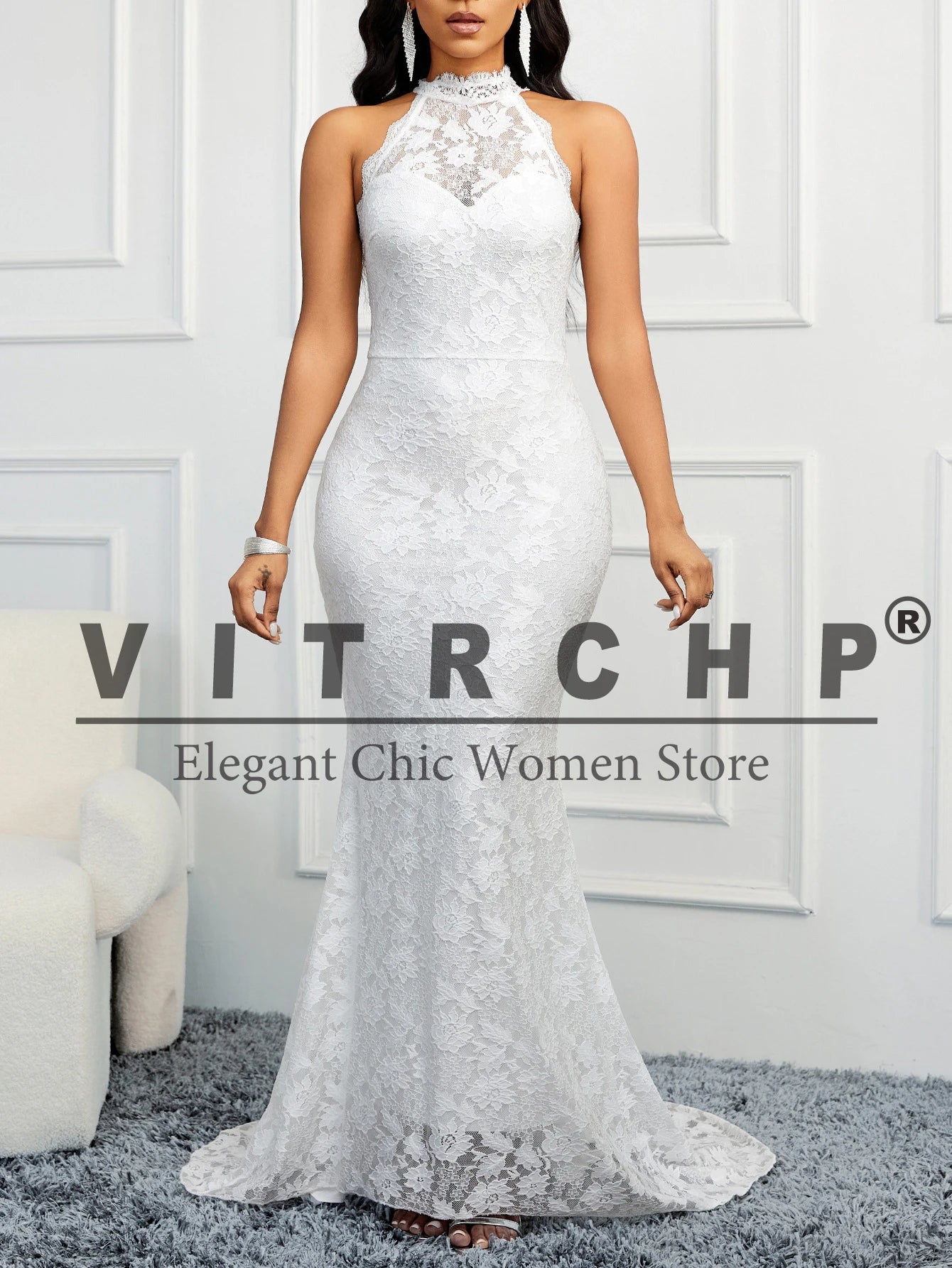 Luxury Wedding Dress Women  Mermaid Open Back V-Neck Lace Spaghetti Strap Bridal Gown Sweep Train Vestidos com rendas  colocadas com delicadez e a mão.
