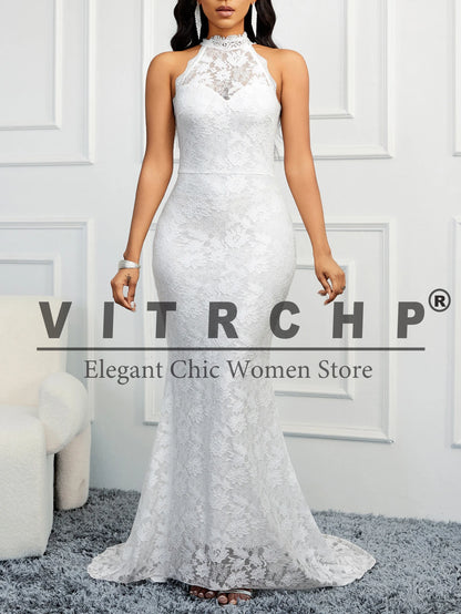 Luxury Wedding Dress Women  Mermaid Open Back V-Neck Lace Spaghetti Strap Bridal Gown Sweep Train Vestidos com rendas  colocadas com delicadez e a mão.