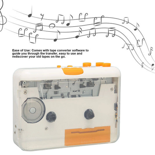 USB Cassette Converter Plug and Play Portable MP3 Music Tape Player with Earphone for IPod PC