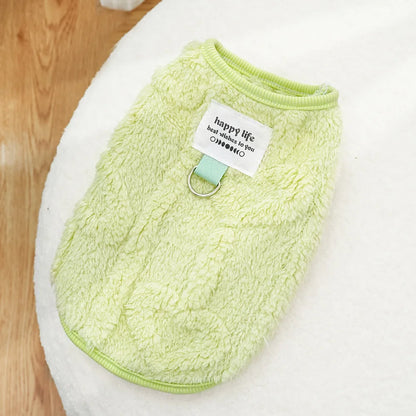 Dog Clothes Winter Teddy Bear Pomeranian Small Dog Pet Autumn and Winter Plush Traction Velvet Clothes Cat Supplies Puppy