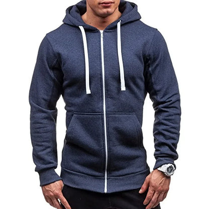 Casual Sweatshirt Zip Hooded Sweatshirt Jacket Mens Solid Colour Cardigan Hooded Jackets Spring Autumn Male Tops                Feito com carinho e qualidade para você.  Feito com carinho e qualidade para você.  Perfeito para o dia a dia...