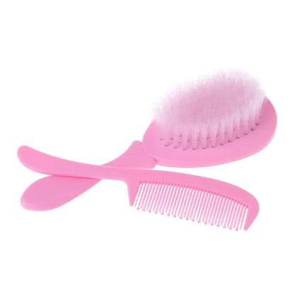 Conjunto  de cabelo para bebes  com 1 pente e uma escova.
