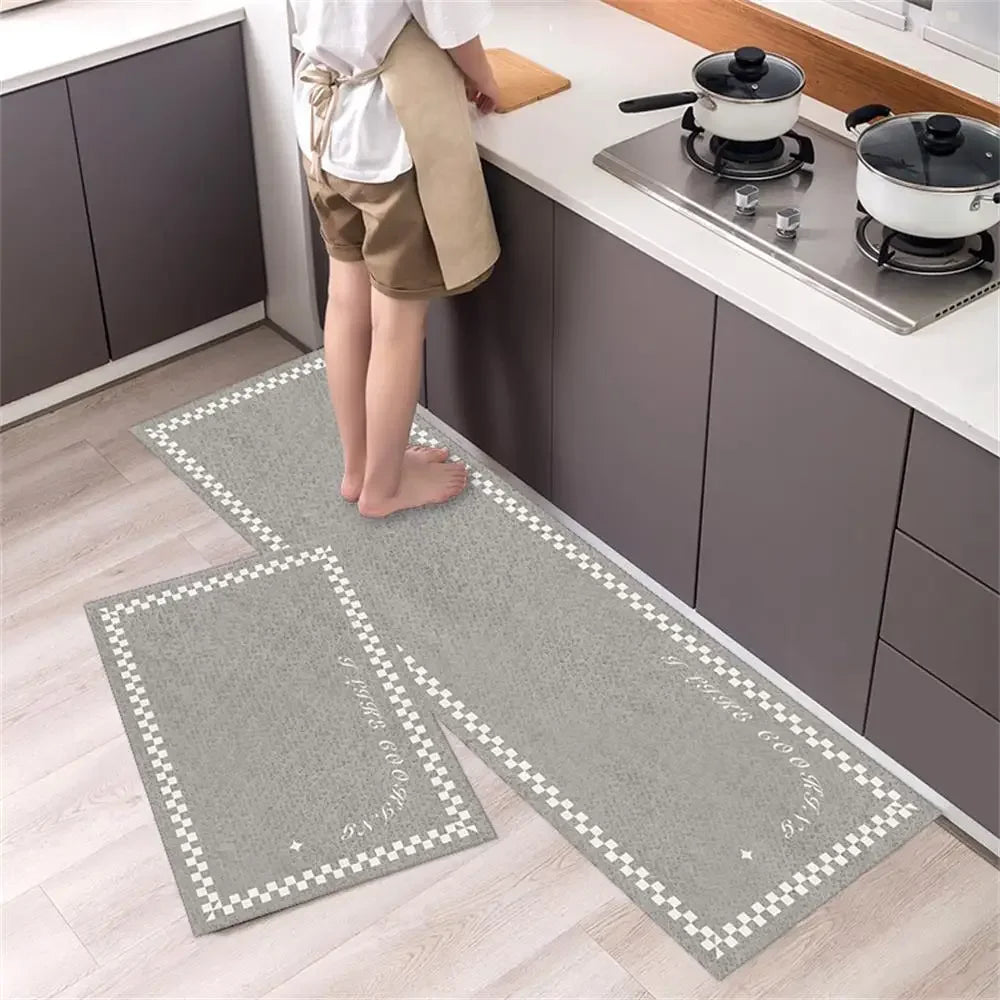 Kitchen Floor Mat Bedroom Living Room Long Bedside Area Rug Hallway Soft Washable Carpet Anti Slip Bathroom Entrance Doormat