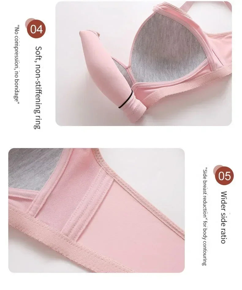 Sports Bra Bralette Sexy Large Size No Steel Ring Lingerie Push Up Breathable Women's Underwear Thin Cup Glossy Bras Mujer