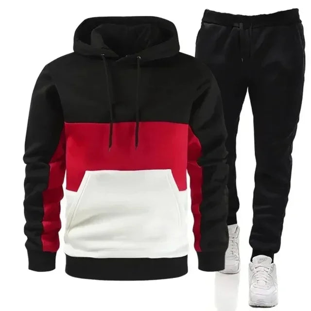 Moletom ou calça masculina, roupa esportiva casual, patch, alta qualidade, novo, 2 peças