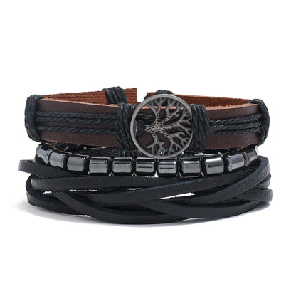 Pulseiras para homem e jovens elaboradas com materiais de alta qualidade conjunto de 4 pulseiras.. 