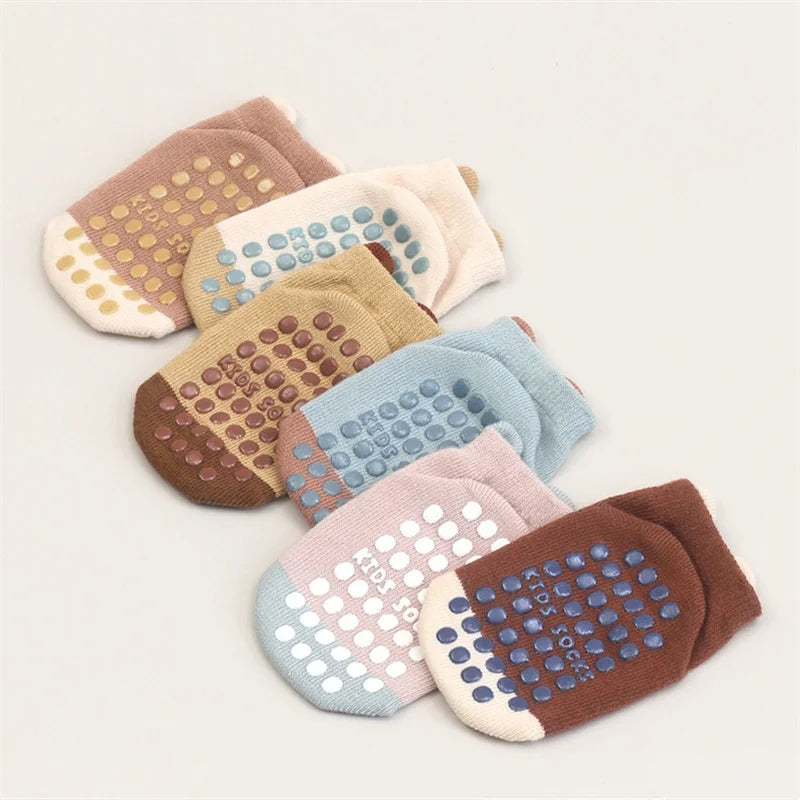 Newborn Baby Autumn Casual Infant's Home Anti Slip Cotton Toddler Cartoon Floor Socks.