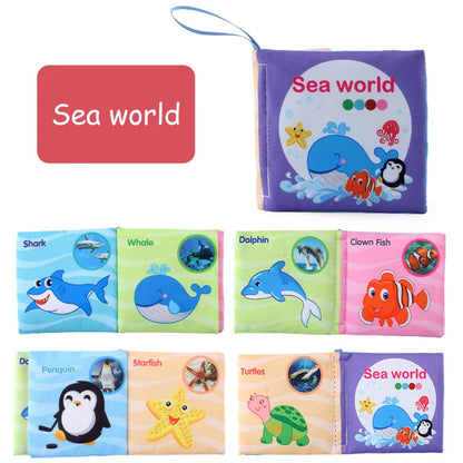 Livro de pano macio para bebês para recém-nascidos de 0 a 12 meses, livro 3D, família animal, cognitivo, Montessori, brinquedos educativos iniciais para crianças, presente