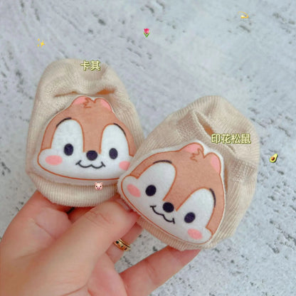 Spring Baby Girls Socks Newborn Mickey and Minnie Baby Socks Infant Baby Boy Socks Anti Slip Soft Cotton Floor Sock Shoes
