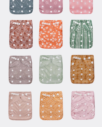Fraldas de 3-15KG 3Pcs Set Pocket Diaper Suede Cloth Inner Washable&Reusable Absorbent Ecological Adjustable Baby Nappy Cover