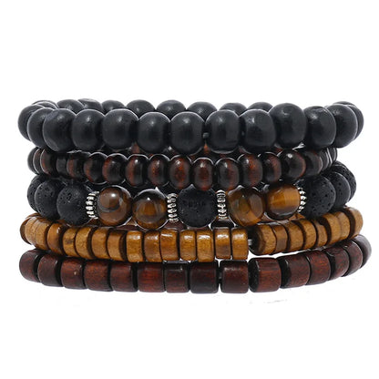 Pulseiras para homem e jovens elaboradas com materiais de alta qualidade conjunto de 4 pulseiras.. 