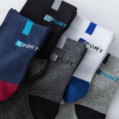 5 pares de meias de algodão tecido repiravel para homens, Descubra conforto e estilo.  Feito com carinho e qualidade para você.  Feito com carinho e qualidade para você.  Perfeito para seu dia.