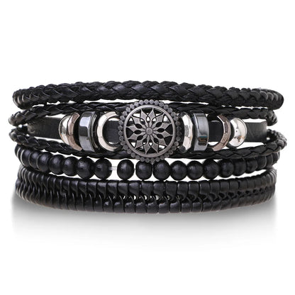 Pulseiras para homem e jovens elaboradas com materiais de alta qualidade conjunto de 4 pulseiras.. 