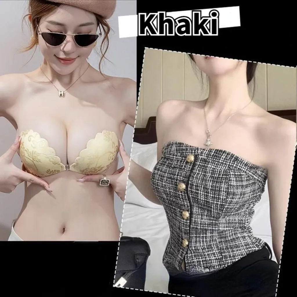 Sutiã push up adesivo com alças invisíveis para roupas sem costas Sutiã de silicone para mamilos Fita para mamilos sem alças reutilizável