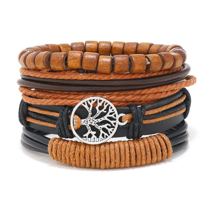 Pulseiras para homem e jovens elaboradas com materiais de alta qualidade conjunto de 4 pulseiras.. 