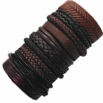 psk de 10 pulseiras  feitas a mão e elaborada com material de excelente categoria com couro verdadeiro.