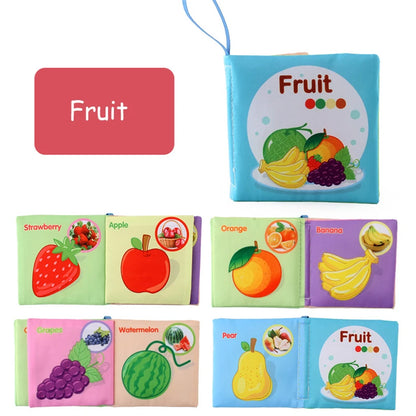 Livro de pano macio para bebês para recém-nascidos de 0 a 12 meses, livro 3D, família animal, cognitivo, Montessori, brinquedos educativos iniciais para crianças, presente