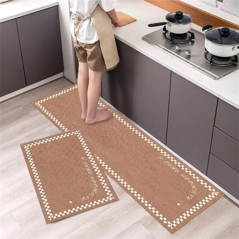 Kitchen Floor Mat Bedroom Living Room Long Bedside Area Rug Hallway Soft Washable Carpet Anti Slip Bathroom Entrance Doormat