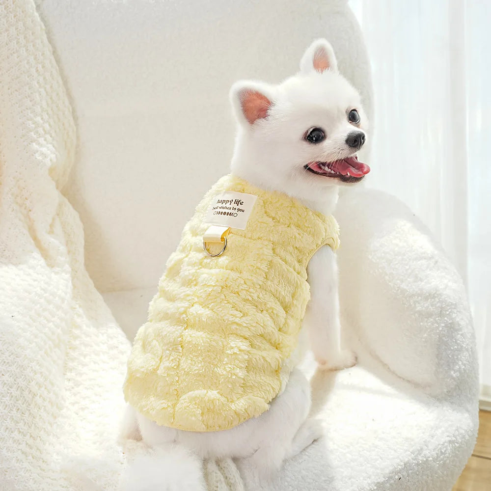 Dog Clothes Winter Teddy Bear Pomeranian Small Dog Pet Autumn and Winter Plush Traction Velvet Clothes Cat Supplies Puppy