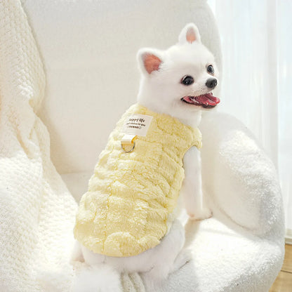 Dog Clothes Winter Teddy Bear Pomeranian Small Dog Pet Autumn and Winter Plush Traction Velvet Clothes Cat Supplies Puppy