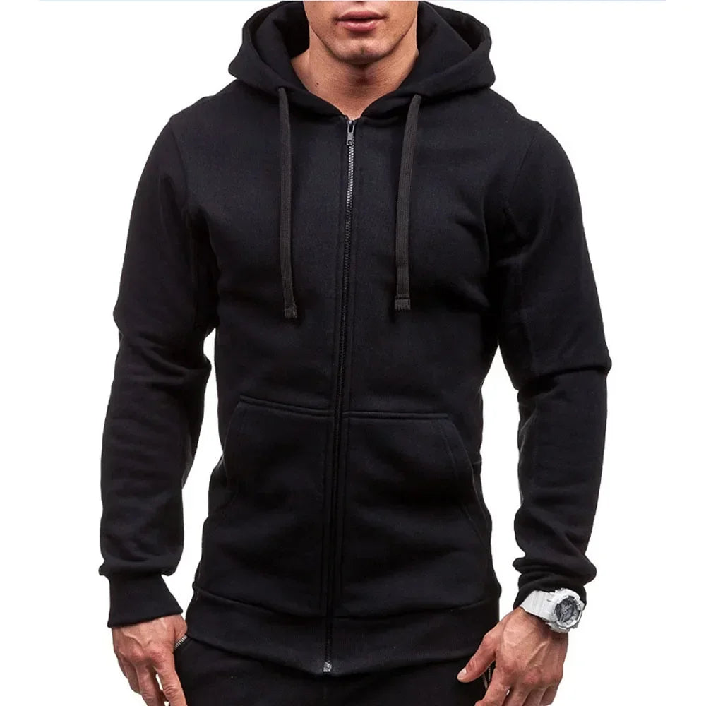 Casual Sweatshirt Zip Hooded Sweatshirt Jacket Mens Solid Colour Cardigan Hooded Jackets Spring Autumn Male Tops                Feito com carinho e qualidade para você.  Feito com carinho e qualidade para você.  Perfeito para o dia a dia...