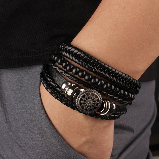 Braceletes para homem e jovens  elaborada com materiais de alta qualidade  conjunto de 4 pulseiras..