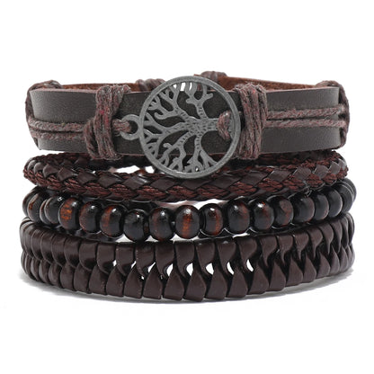 Pulseiras para homem e jovens elaboradas com materiais de alta qualidade conjunto de 4 pulseiras.. 