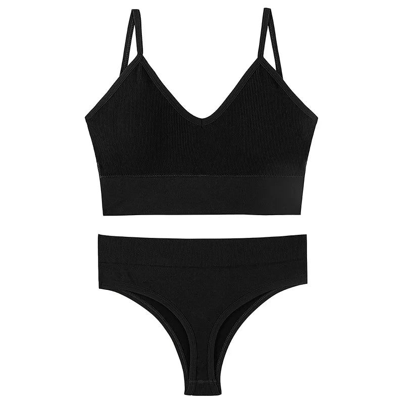 Underwear for women with  gathered in a thin style without steel rings, large size sports suspender vest, French tr