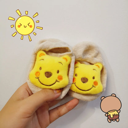 Spring Baby Girls Socks Newborn Mickey and Minnie Baby Socks Infant Baby Boy Socks Anti Slip Soft Cotton Floor Sock Shoes
