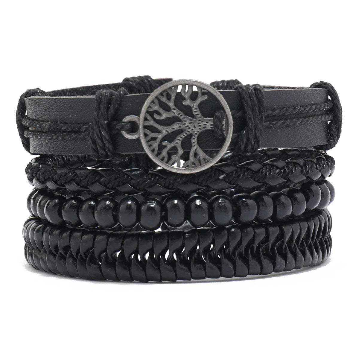 Pulseiras para homem e jovens elaboradas com materiais de alta qualidade conjunto de 4 pulseiras.. 