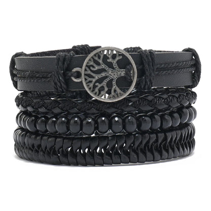 Pulseiras para homem e jovens elaboradas com materiais de alta qualidade conjunto de 4 pulseiras.. 