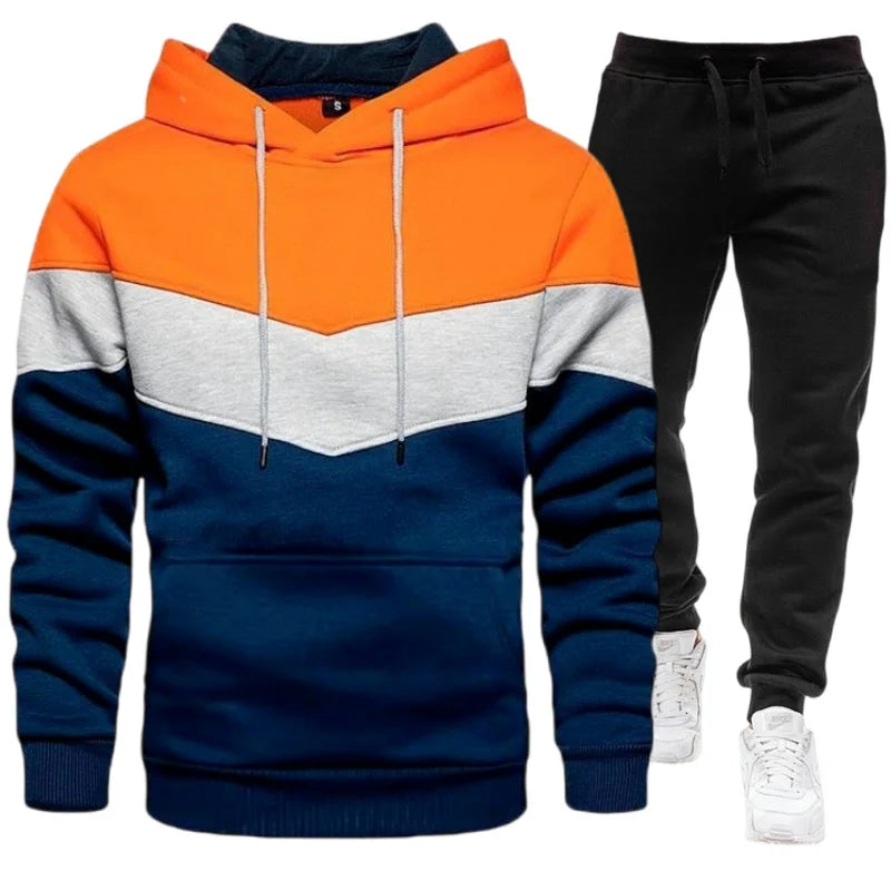 Conjunto  masculino com sweatshirt com capuz e calça. tudp com estilo e material de qualidade.