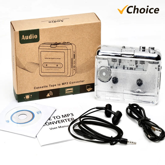 USB Music Player USB MP3 Converter Walkman MP3 for Laptop PCCassette Tape to CD Headphone Travel