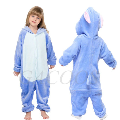 Kigurumi Dinosaur Unicorn Panda Onesie Hooded Pajamas New Kids Children Animal Jumpsuit Girls Boys Cosplay Costume Anime Pyjamas
